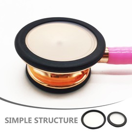 Gatuida 2pcs Non-medical Non-medical Stethoscope Replacement Parts Non-medical Non-medical Stethoscope Spare Parts Adult Pediatric Replacement Diaphragm Non-medical Non-medical Stethoscope Bell Covers Non-medical Non-medical Stethoscope Accessories