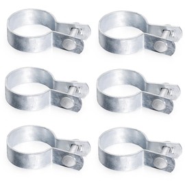 KINNAN 1-5/8'' Tension Band for Chain Link Fence, Galvanized Steel Brace Bands with Required Bolts and Nuts, Chain Link Fence Tension Bands for 1-5/8'' OD Pipe, Gate, Posts (6 Pack)