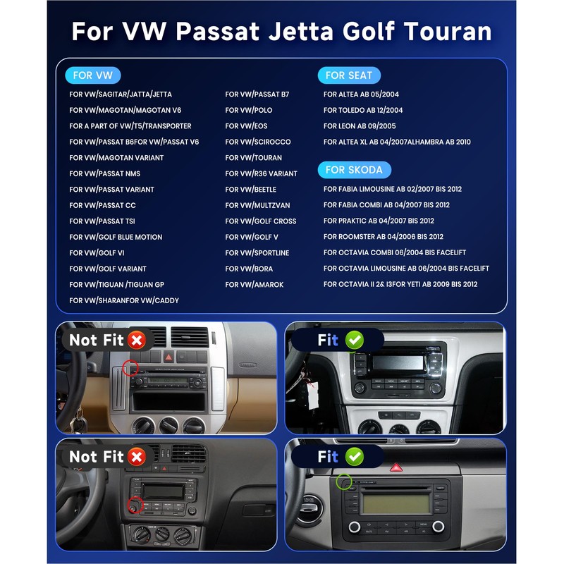 DSP 2G 64G Radio for VW Passat Jetta Golf Touran