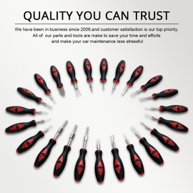 YSTOOL Terminal Release Kit, Universal Wire Connector Removal Pin Extractor Release Tool 23 PCS Set for American Domestic and Imported Vehicles