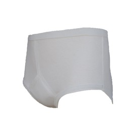 MENS TRADITIONAL Y FRONT INCONTINENCE PANT - WHITE