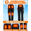 Men Heated Pants, 4 IN1 Control Switch Cargo Baggy Heating