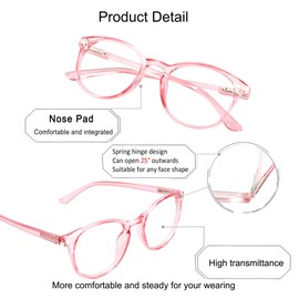 YEIN Bifocal Reading Glasses with Blue Light Blocking Lenses, Bifocal Reader for Women, Oval frame with Spring Hinge (+0.50/+3.00 magnification)