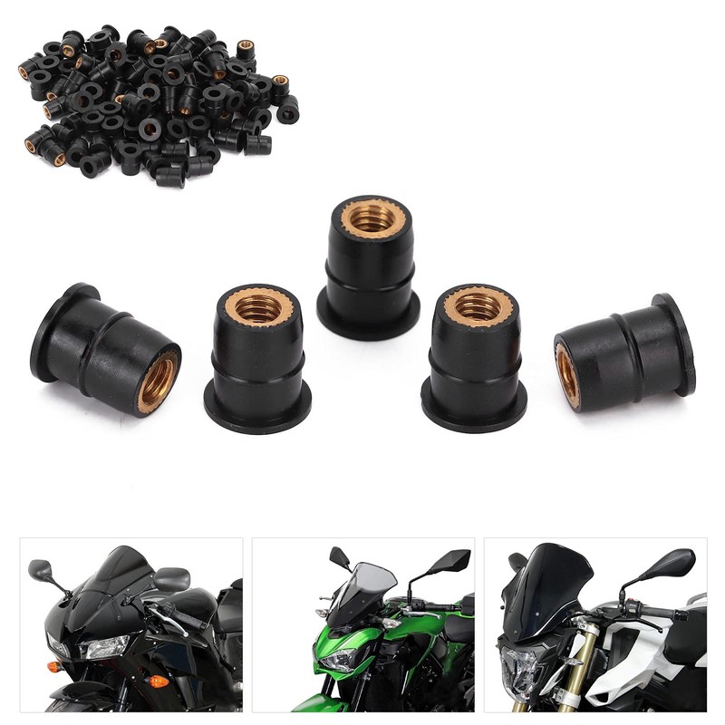 Well Nuts, 100 Pieces M6 0.8 mm Rubber Nut Rubber