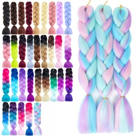 Kanekalon Jumbo Braiding Hair Extensions High Temperature Fiber Crochet Twist Braids 24inch 3pcs/lot (D1)