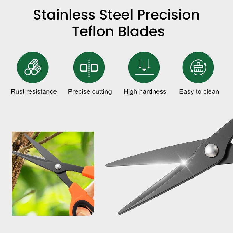 GROWNEER 6 Packs Trimming Scissors Teflon Coated Non Stick Blades