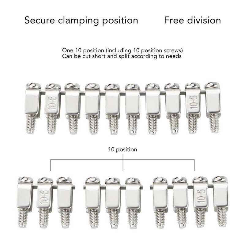 FBI10 14 Terminal Strip Center Connection Strip Nickel Plated Terminal