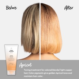 FOUR REASONS Color Mask - Apricot - (27 Colors) Toning Treatment, Color Depositing Conditioner, Tone & Enhance Color-Treated Hair - Semi Permanent Hair Dye, Vegan and Cruelty-Free, 6.76 fl oz