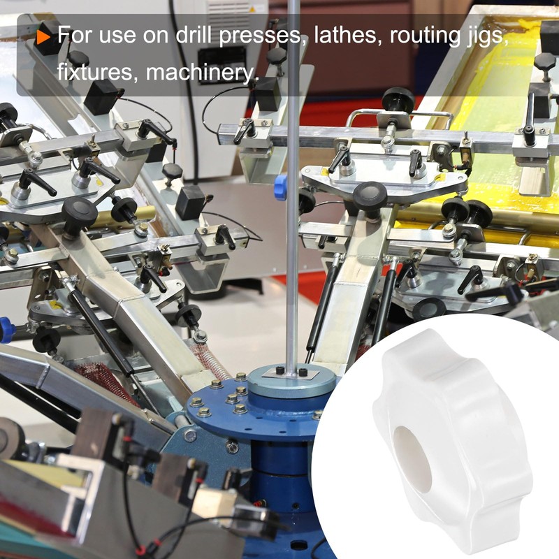 HARFINGTON 12pcs Star Knobs M5 Female Thread 32mm 6-Point Plastic