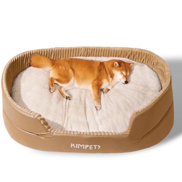 SEOUGEE Dog Bed Small Washable - Plush Calming Round Pet