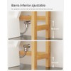 SONGMICS Estante para Baño sobre Inodoro, Ajustable, De Bambú, 3