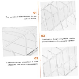 Gatuida 2pcs Eyeshadow Organizer Transparent Divided Makeup Holder for Easy Storage Compact Design for Cosmetics for Home Travel Use