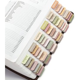 Bible Index Tabs, 5-Piece Set with Positioning Guide, Waterproof Book Organizers, 7.8 x 5.5 inches