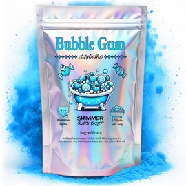 Stsfybaths Sky Blue Bubblegum Shimmer Bath Bomb in A Bag - Handmade Scented Bath Bombs for Women,Kids and Men - Bathbomb Fizzies Perfect for Boys and Girls All Ages (Small, Sky Blue)
