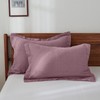 King Linens 100% Belgian Linen Pillow Shams Stone Washed Solid