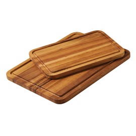 Tramontina FSC Certified Brazilian Tigerwood Cutting and Serving Board Set - 2 Pack (15 x 11-in & 12 x 8-in), 81000/049DS