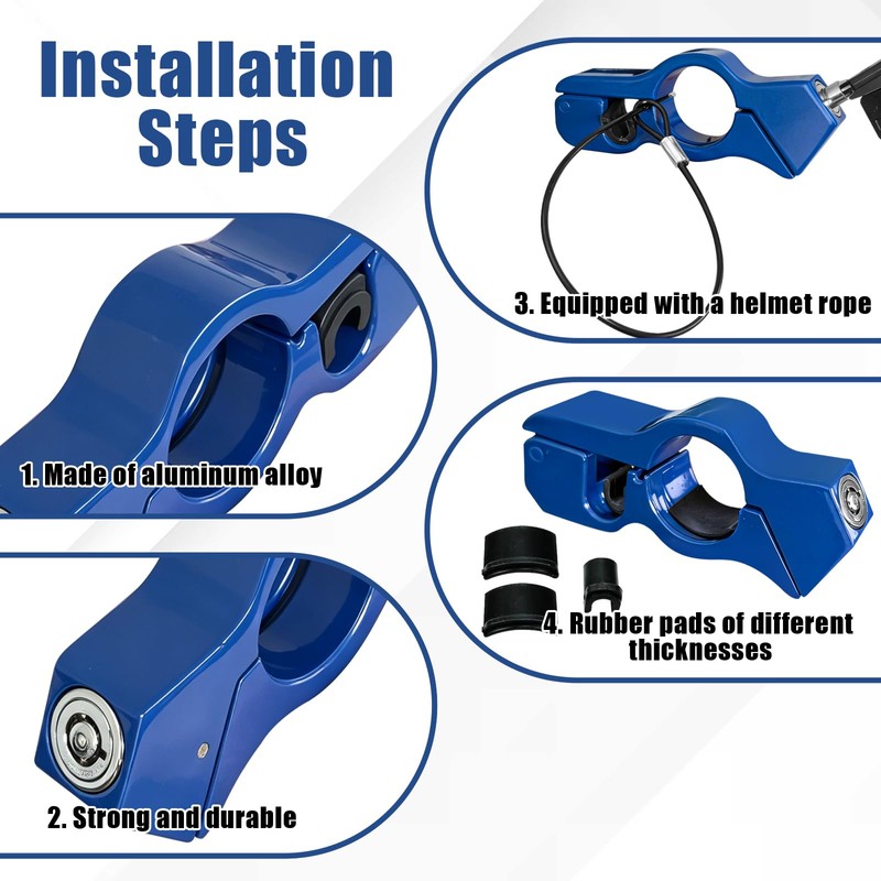 RAFIYU Motorcycle Lock Universal, Adjustable Brake Disc Lock, Security Anti-Theft