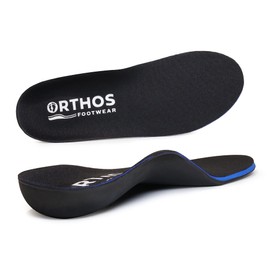 ORTHOS Plantillas ortopédicas de repuesto para zapatos, fabricadas en Estados Unidos, plantillas transpirables de longitud completa con absorción de impactos para soporte de arco, pies planos, espolones de talón, fascitis plantar, Cubierta de tela., D - 