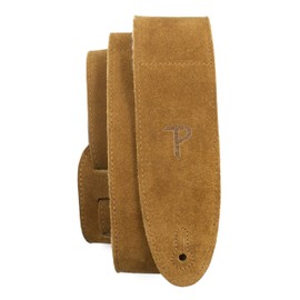 Perri's Leathers Ltd Guitar Strap, 2.5 Inch Wide Soft Suede, Super Soft Sheepskin Fur Pad, Adjustable Length, (DL325S-200-XL) Natural, X-Long, Made in Canada