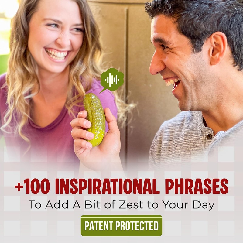 DR DINGUS Emotional Support Pickle - +100 Positive Inspirational Phrases
