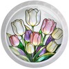 Artinhand 4 Pack Colorful Tulip Cabinet Knobs for Kitchen Bathroom