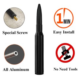 4 Inch Short Aluminum Antenna for Dodge Dakota (1998-2010), Dodge Dakota Antenna Replacement Mast