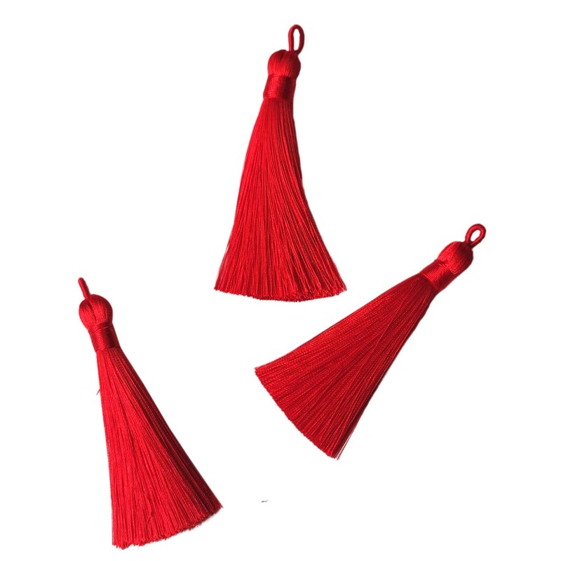 Qililandiy 20 Pieces Tassels 8 cm Terylene Pendants Handmade Tassel