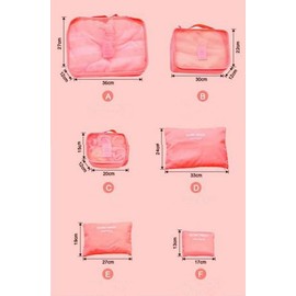 King&Pig 6pcs Travel Organizer Pouches Waterproof Luggage Clothing Finishing Bag(blue)