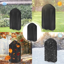 CANDANA Grill Cover for Weber 18" Smokey Mountain Cooker, Outdoor Round Smoker Grill Covers, 600D BBQ Grill Cover, Waterproof