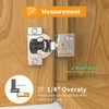 Chibery 50 Pack 1/4" Small Overlay 4D Concealed Hinges for
