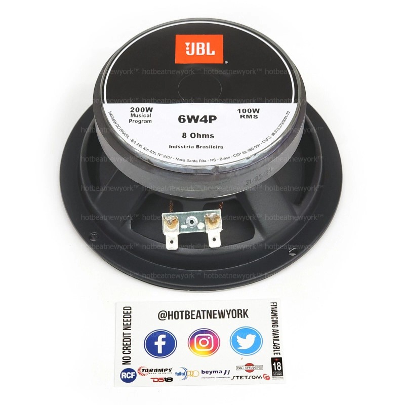 JBL 6W4P Midbass Midrange Speaker 100 Watt RMS 6" Woofer