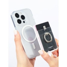 Designskin (신세계김해점)( 유니버셜 ) 맥세이프 카드포켓 스마트톡 - 클리어 ITM36588 (Shinsegae Gimhae Store) (Universal) MagSafe Card Pocket Smart Talk - Clear ITM36588