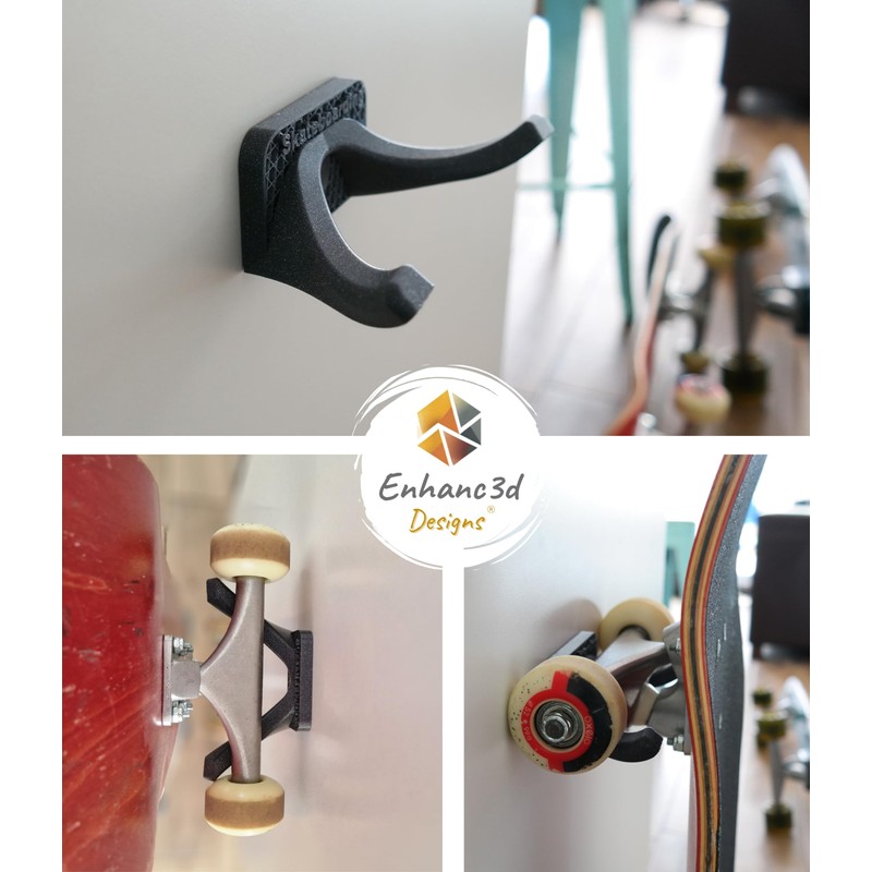 Skateboard Wall Mount with Modern Design for Hanging Your Skateboard,