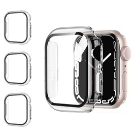 Pack of 3 Watch Protective Case, Watch 10 42 mm Protective Case with 360° Screen Protector, Ultra Thin Case for Series 10 42 mm, Transparent