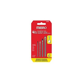MIBRO 456831 Glass and Tile Drill Bit Set, 1/8in. to 5/16in., 4 Pieces