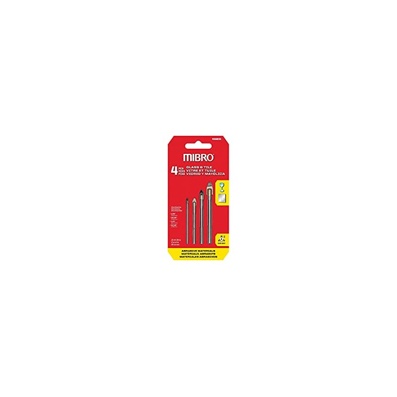 MIBRO 456831 Glass and Tile Drill Bit Set, 1/8in. to