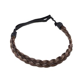 Hair extension, braided headband, braided hairpiece, bun scrunchie with hair, straight bun, hairdos for women Ash brown