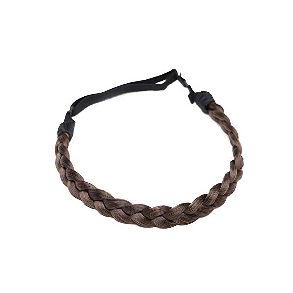 Hair extension, braided headband, braided hairpiece, bun scrunchie with hair, straight bun, hairdos for women Ash brown