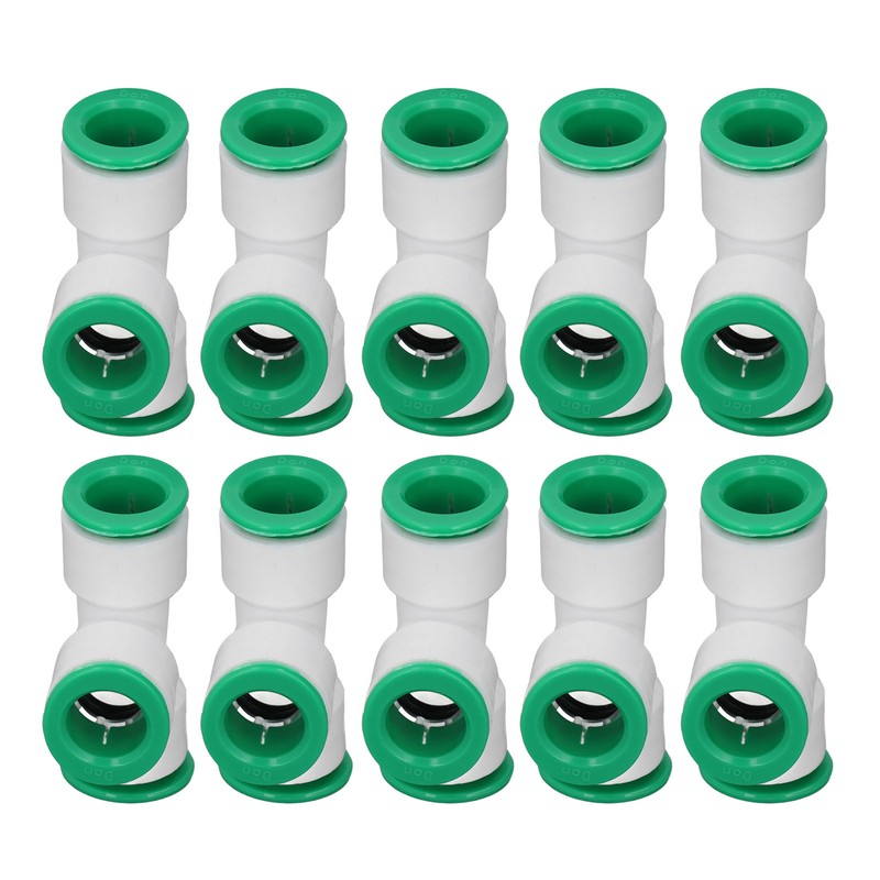 10Pcs Tee Connector 3 Way Quick Connect Push Water Pipe
