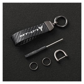 For Yamaha MT01 MT09 MT07 MT10 MT03 MT-09 MT-07 MT-07 MT-10MT-03 Tracer 900700GT Motorcycle Strap Key Carbon Fiber Key Ring (Color: MT-07)