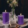 Girimax Purple Flameless Pillar Candles with Remote, Flickering Battery LED