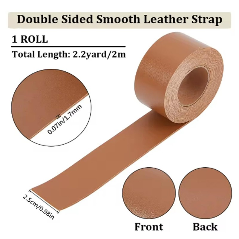 ArrErr Leather Strap 1 Inches Wide Flat Leather Strips 79