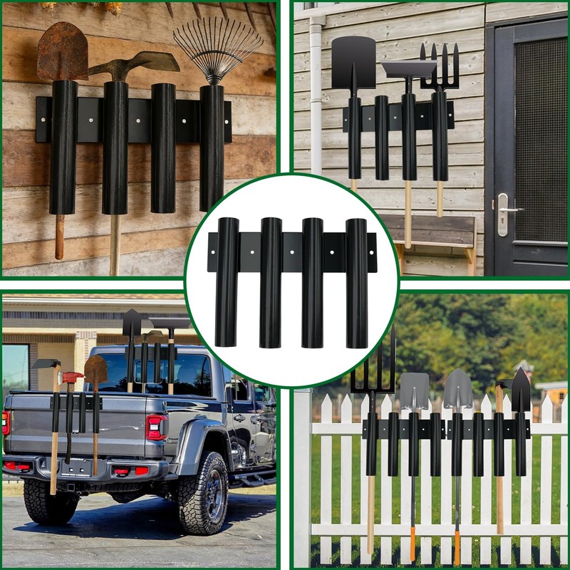 8-Tool Shovel Holder for Truck, Heavy Duty Metal Rack for