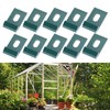 10Pcs Base Clips, Greenhouse Attaches Aluminium Fixings Hooks for Greenhouse