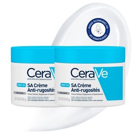 CeraVe SA Urea Glättende Feuchtigkeitscreme für den Körper, Creme für trockene, raue und unebene Haut, Mit Urea, Salicylsäure, Hyaluron und 3 essenziellen Ceramiden
