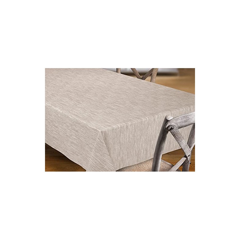 BEAUTEX Washable Oilcloth Tablecloth Georginia Beige Square 140 x 200