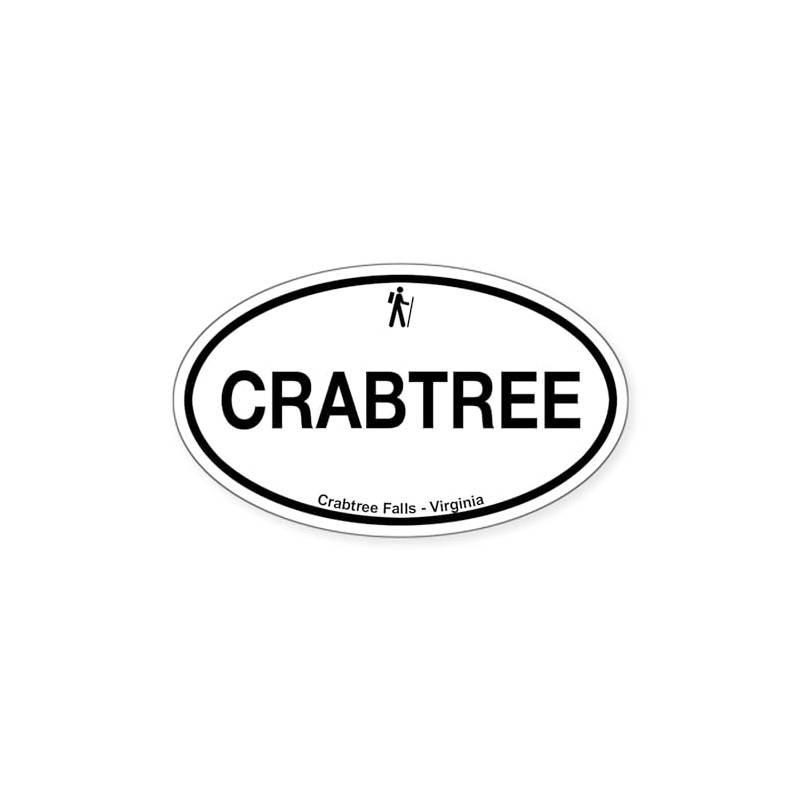 CafePress Crabtree Falls Oval Car Bumper Sticker