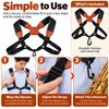 Adjustable Saxophone Shoulder Harness for Instrument Support – Double Shoulder
