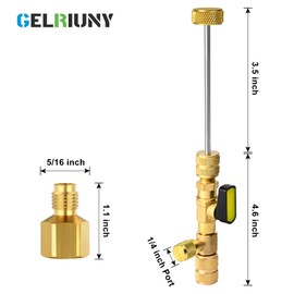 2025 Upgraded 1/2" HVAC Vacuum Hose Evacuation Kit，Valve Core Removal Tool，1/4″ and 5/16″ Valve Core Removal Tool，3/8" to 1/4" Fittings High- Flow Refrigerant Hose，Faster evacuation and recovery，6FT