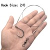 3/0-5/0 Shark Surf Rigs with 20 Inch 49-Strands Steel Leader(120Pound),Deep